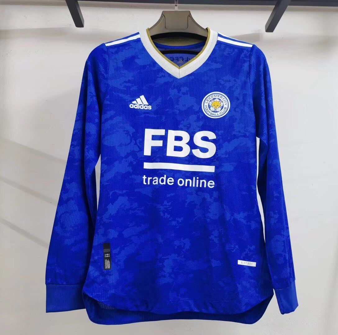 MAILLOT LEICESTER CITY DOMICILE 2021/2022 VERSION MANCHES LONGUES