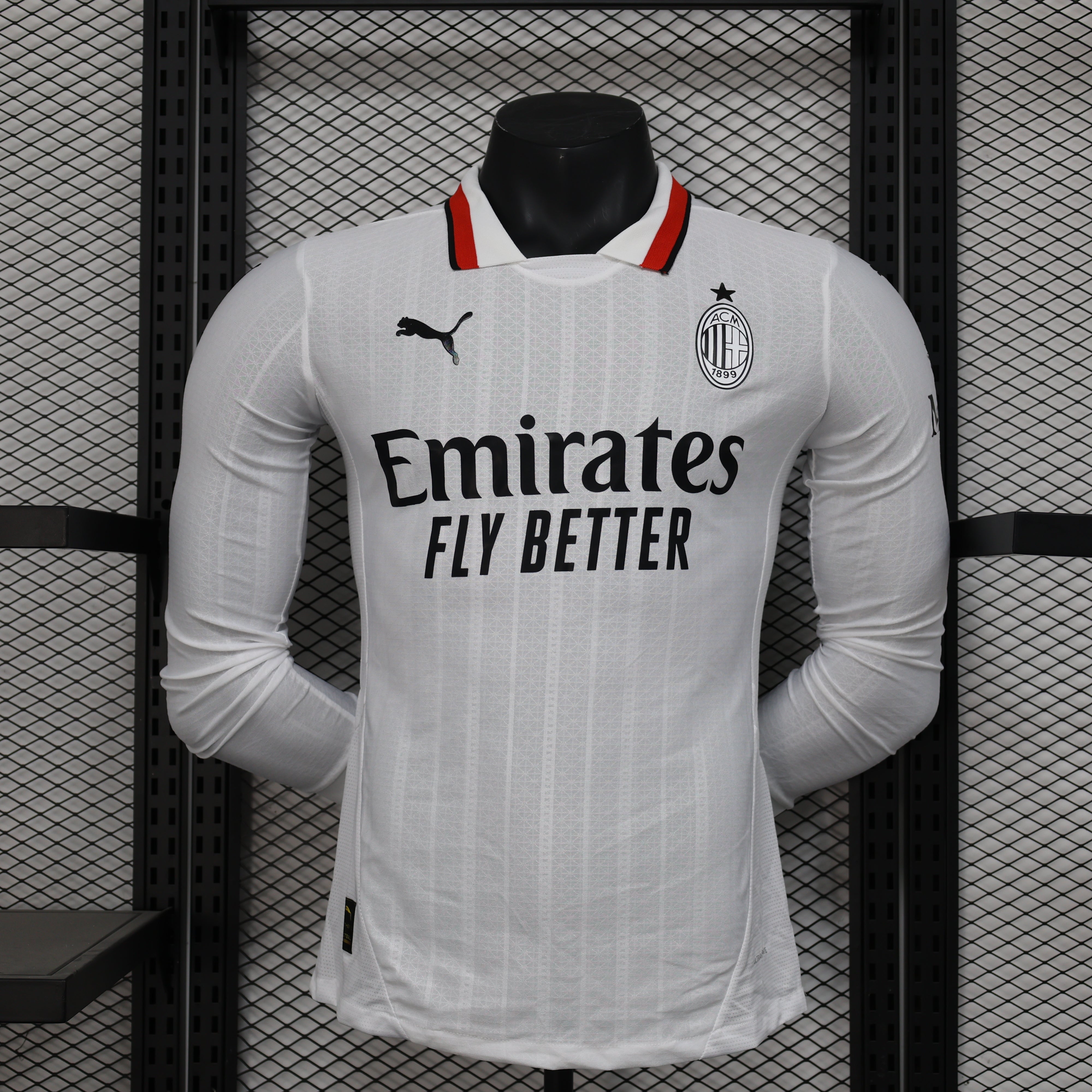 MAILLOT AC MILAN EXTÉRIEUR MANCHES LONGUES 2024/2025