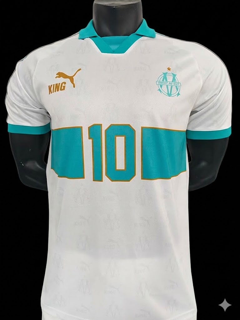 MAILLOT MARSEILLE KING SERIES BLANC 2025/2026