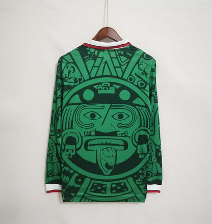 MAILLOT MEXIQUE DOMICILE 1998 VERSION MANCHES LONGUES