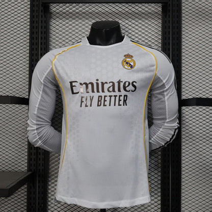25/26 Maillot Real Madrid Domicile player Manches Longues