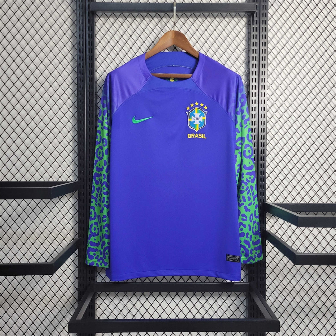 MAILLOT BRÉSIL EXTÉRIEUR 2022 VERSION MANCHES LONGUES