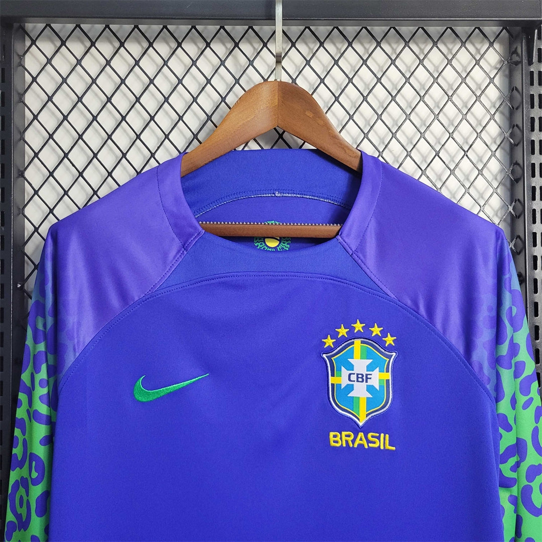 MAILLOT BRÉSIL EXTÉRIEUR 2022 VERSION MANCHES LONGUES