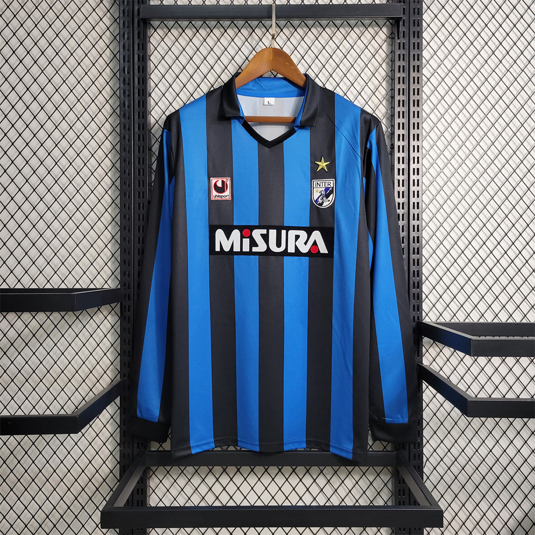 MAILLOT RETRO INTER MILAN DOMICILE 1988 VERSION MANCHES LONGUES