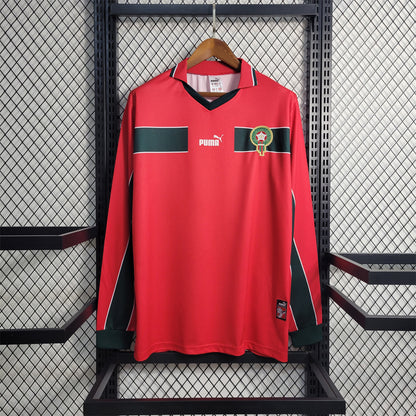 MAILLOT MAROC DOMICILE 1998 VERSION MANCHES LONGUES