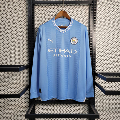 MAILLOT MANCHESTER CITY DOMICILE 2023/2024 VERSION MANCHES LONGUES