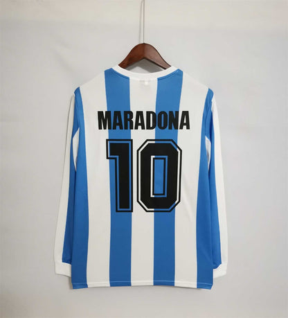 MAILLOT ARGENTINE DOMICILE 1986 VERSION MANCHES LONGUES