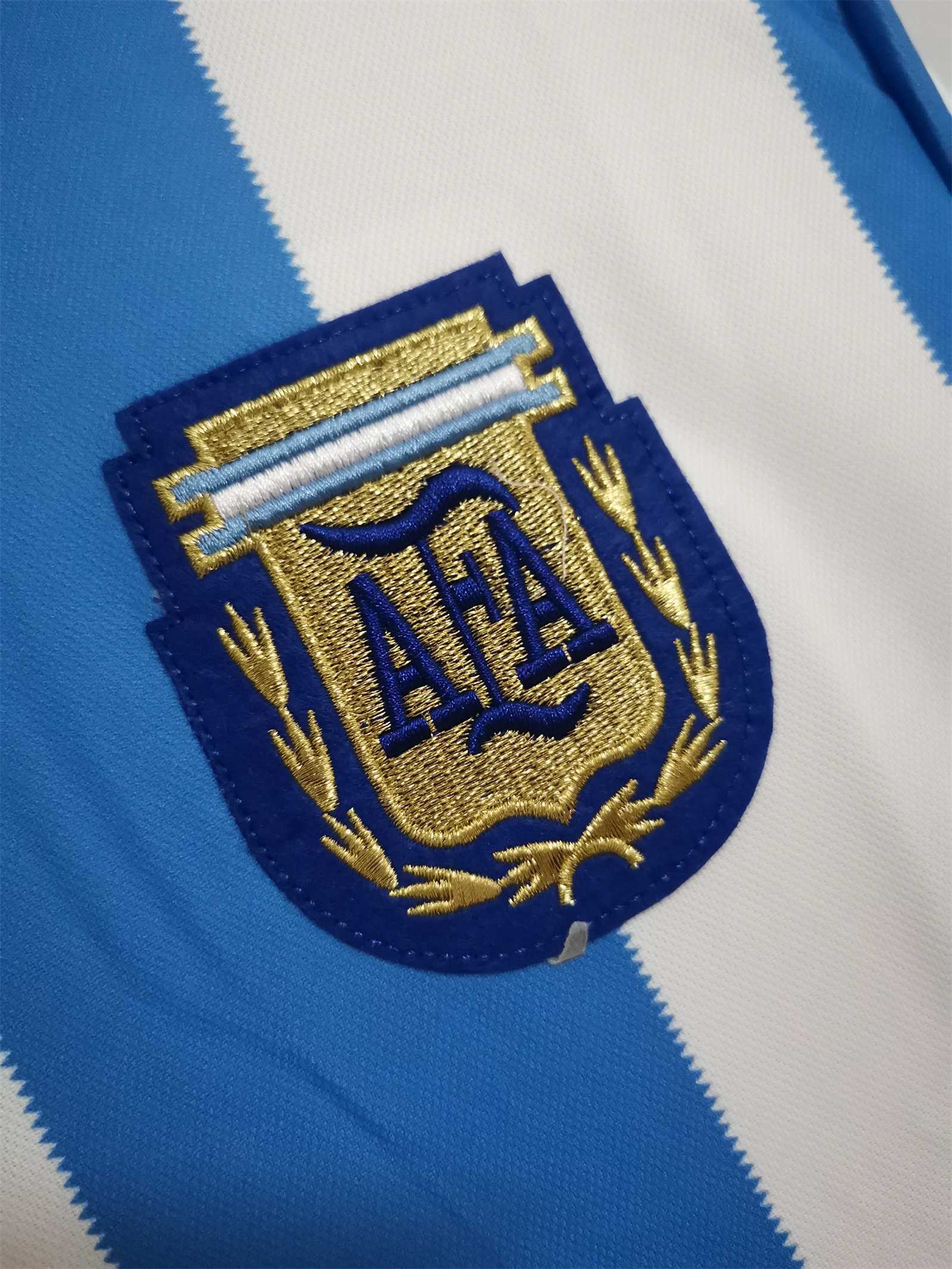 MAILLOT ARGENTINE DOMICILE 1986 VERSION MANCHES LONGUES