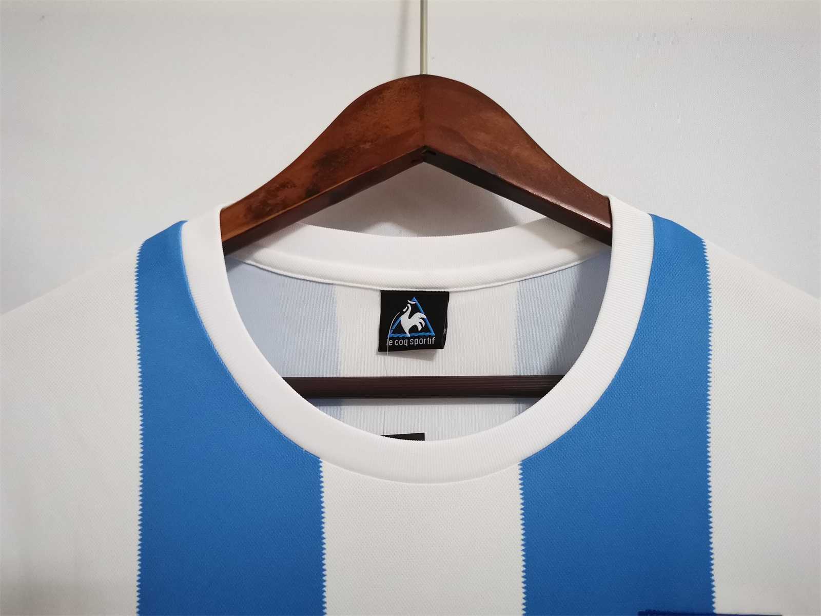 MAILLOT ARGENTINE DOMICILE 1986 VERSION MANCHES LONGUES