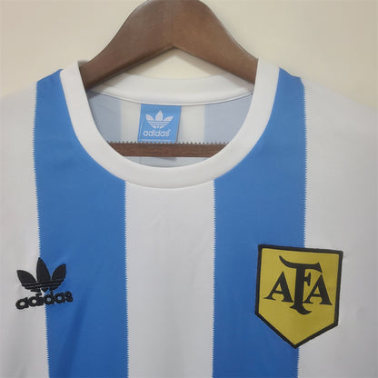 MAILLOT ARGENTINE DOMICILE 1978 VERSION MANCHES LONGUES