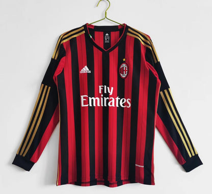 MAILLOT RETRO AC MILAN DOMICILE 2013/2014 VERSION MANCHES LONGUES