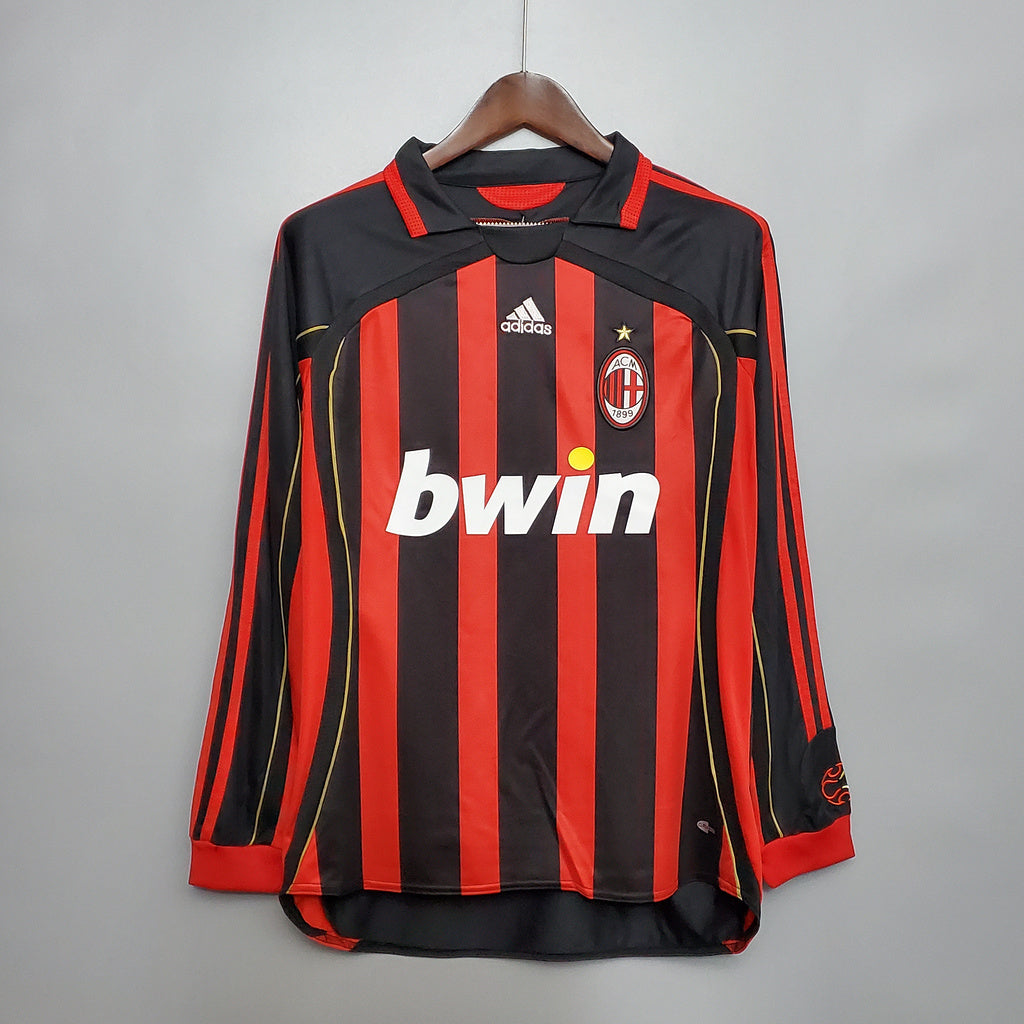 MAILLOT RÉTRO AC MILAN DOMICILE 2006/2007 VERSION MANCHES LONGUES