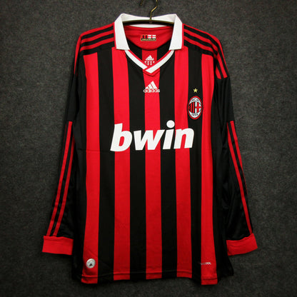 MAILLOT RETRO AC MILAN DOMICILE 2009/2010 VERSION MANCHES LONGUES