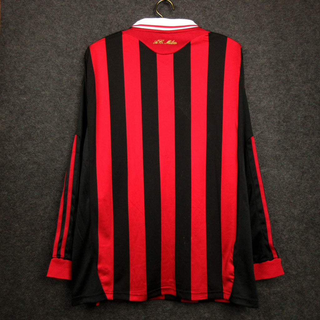 MAILLOT RETRO AC MILAN DOMICILE 2009/2010 VERSION MANCHES LONGUES