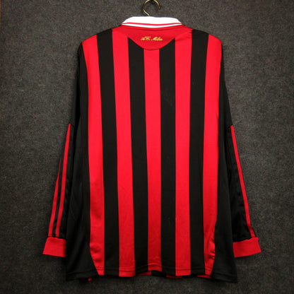 MAILLOT RETRO AC MILAN DOMICILE 2009/2010 VERSION MANCHES LONGUES