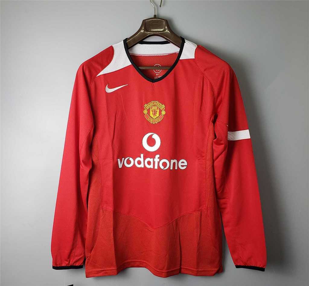 MAILLOT RETRO MANCHESTER UNITED DOMICILE 2005/2006 VERSION MANCHES LONGUES