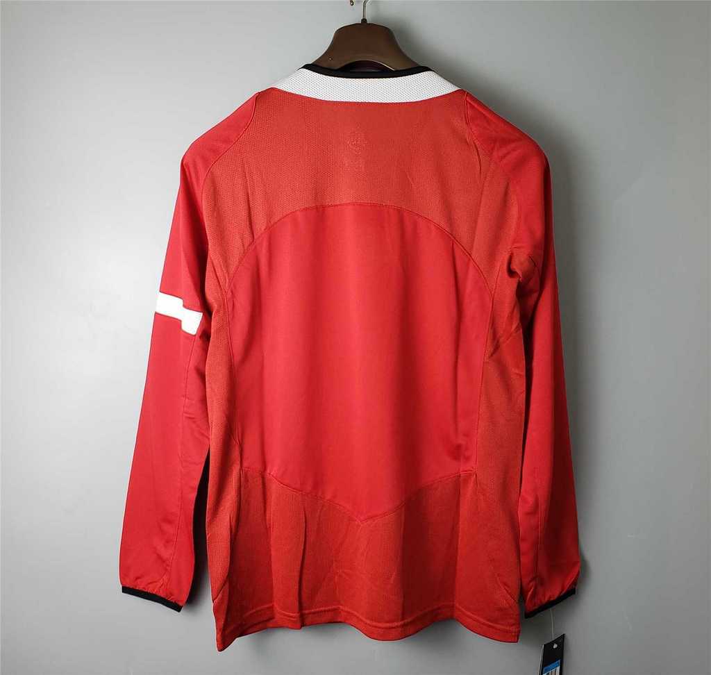 MAILLOT RETRO MANCHESTER UNITED DOMICILE 2005/2006 VERSION MANCHES LONGUES