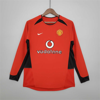 MAILLOT MANCHESTER UNITED DOMICILE 2002/2004 VERSION MANCHES LONGUES