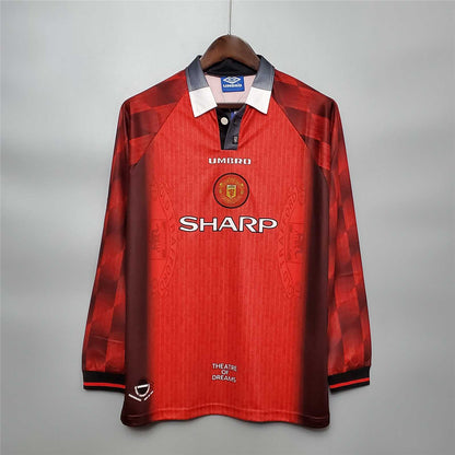 MAILLOT MANCHESTER UNITED DOMICILE 1996/1997 VERSION MANCHES LONGUES