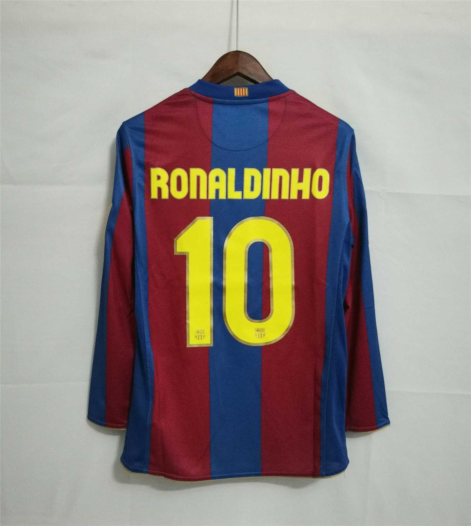 MAILLOT BARCELONE DOMICILE 2007/2008 VERSION MANCHES LONGUES