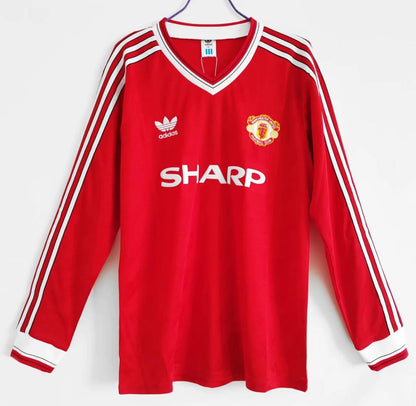 MAILLOT MANCHESTER UNITED 1986/1988 VERSION MANCHES LONGUES