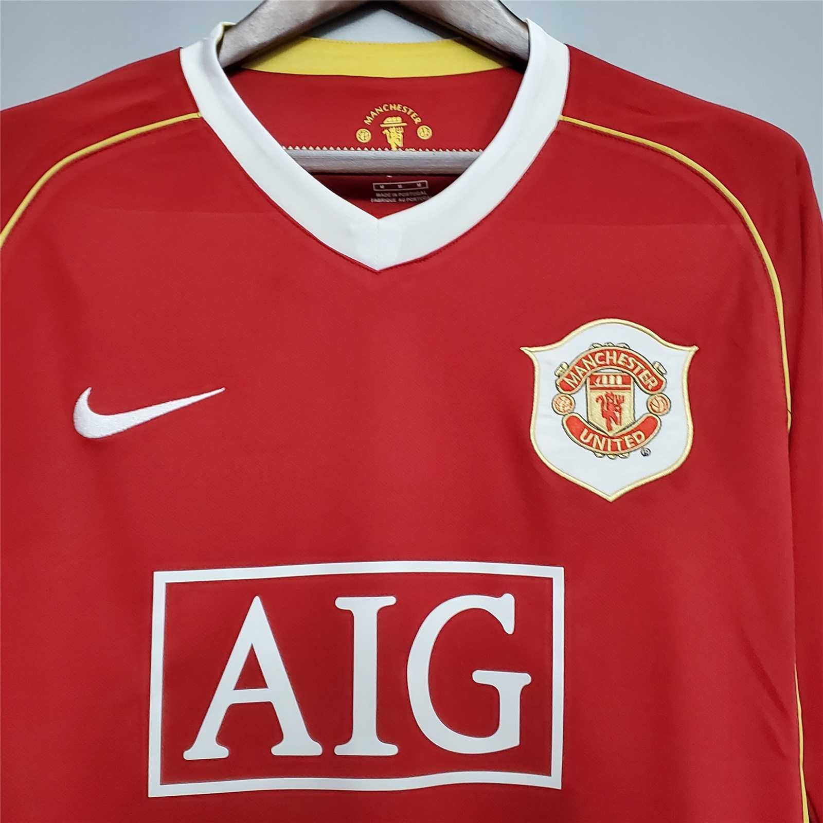 MAILLOT MANCHESTER UNITED 2006/2007 VERSION MANCHES LONGUES