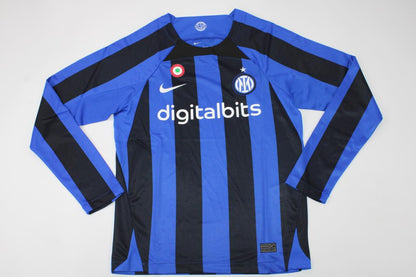 MAILLOT INTER MILAN DOMICILE 2022/2023 VERSION MANCHES LONGUES