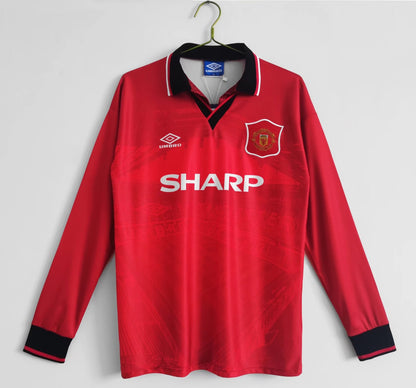 MAILLOT MANCHESTER UNITED DOMICILE 1994/1996 VERSION MANCHES LONGUES