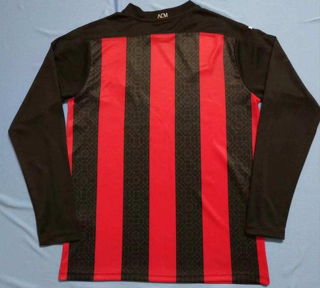 MAILLOT AC MILAN DOMICILE 2020/2021 VERSION MANCHES LONGUES