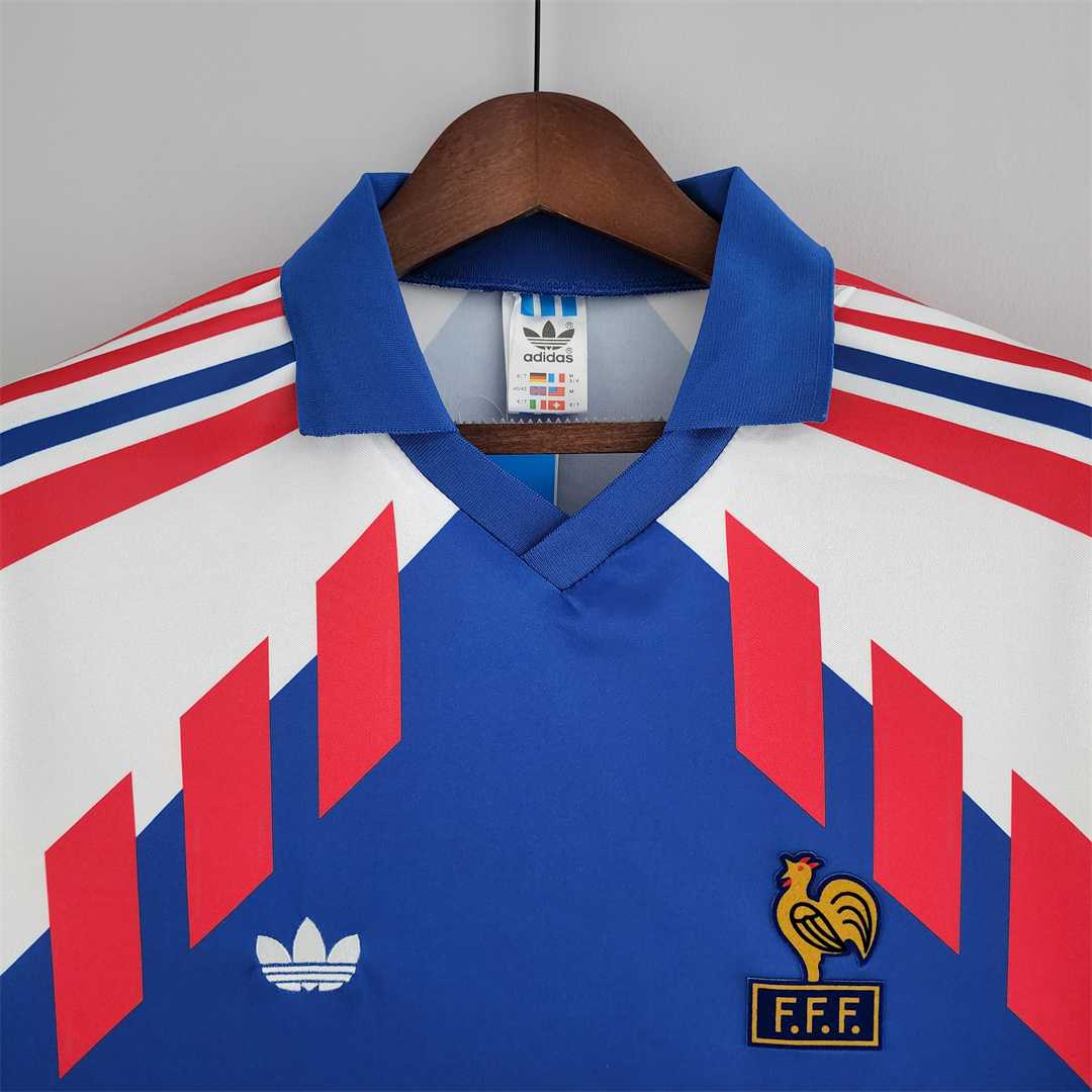 MAILLOT FRANCE DOMICILE 1988/1990 VERSION MANCHES LONGUES