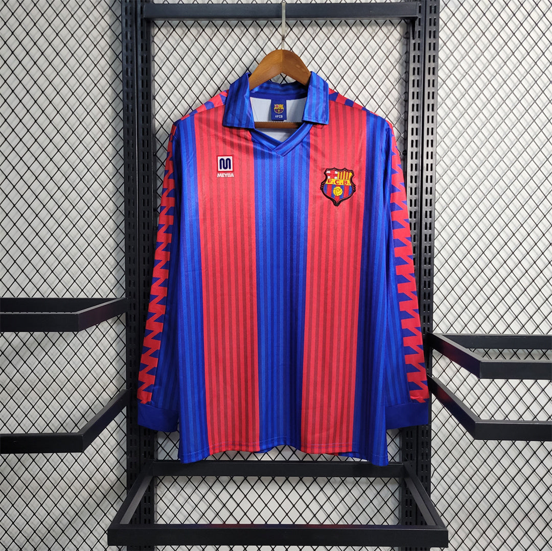 MAILLOT BARCELONE DOMICILE 1991/1992 VERSION MANCHES LONGUES