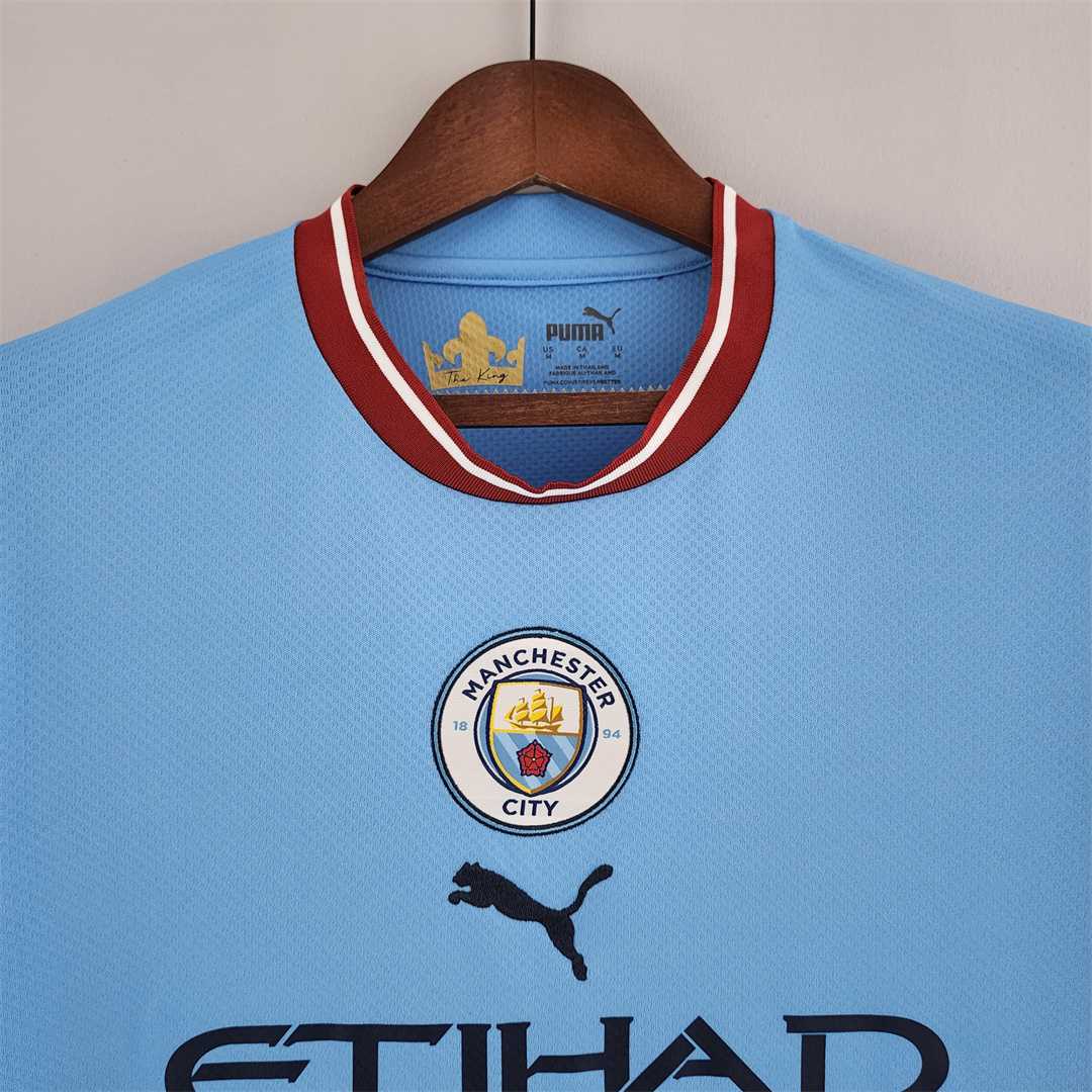 MAILLOT MANCHESTER CITY DOMICILE 2022/2023 VERSION MANCHES LONGUES