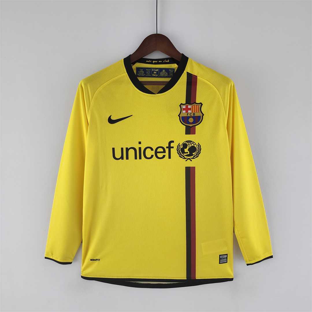 MAILLOT BARCELONE EXTÉRIEUR 2008/2009 VERSION MANCHES LONGUES