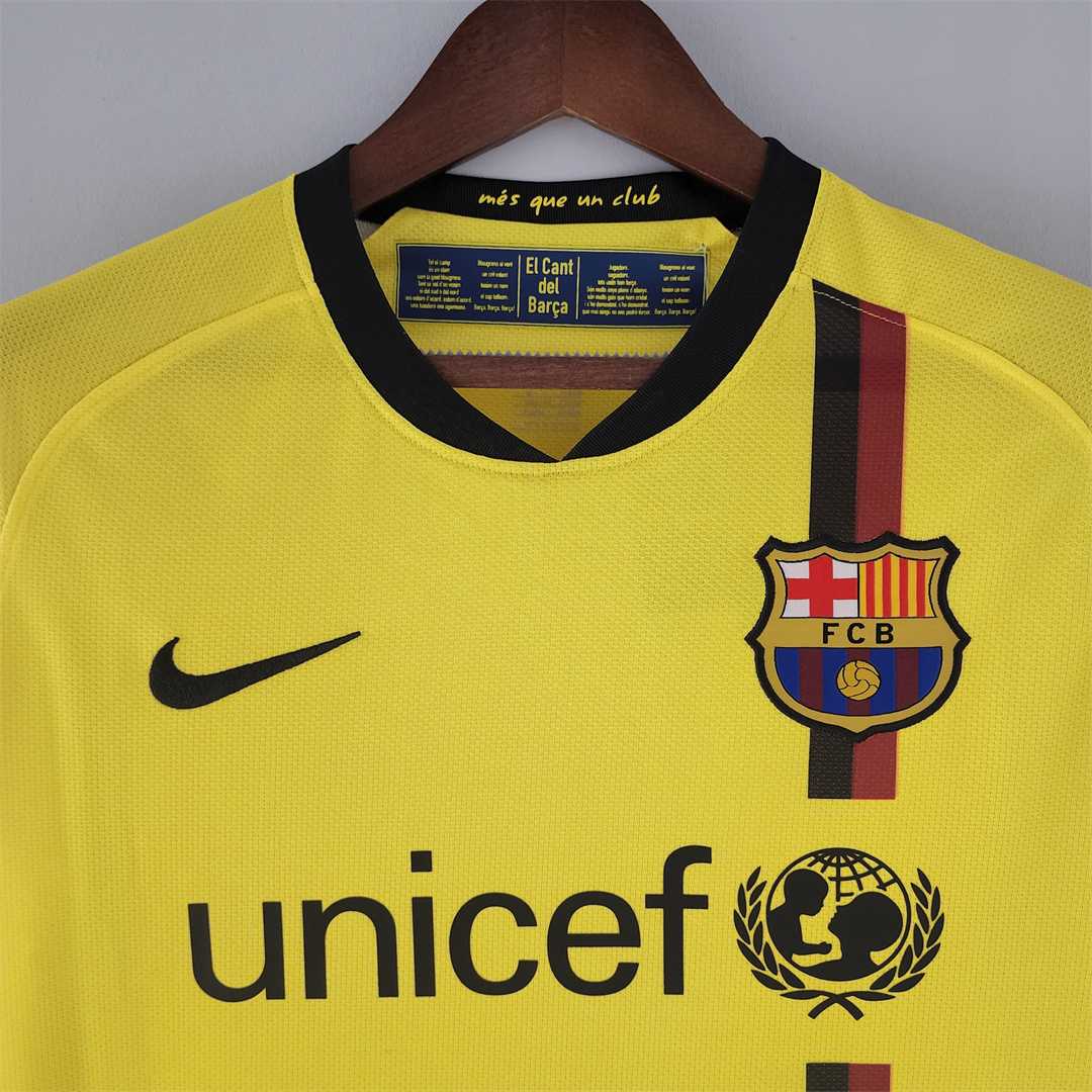 MAILLOT BARCELONE EXTÉRIEUR 2008/2009 VERSION MANCHES LONGUES