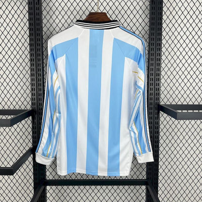 MAILLOT ARGENTINE DOMICILE 1998 VERSION MANCHES LONGUES