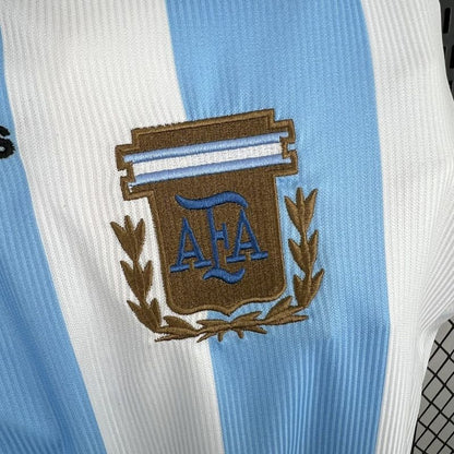 MAILLOT ARGENTINE DOMICILE 1998 VERSION MANCHES LONGUES