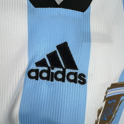 MAILLOT ARGENTINE DOMICILE 1998 VERSION MANCHES LONGUES