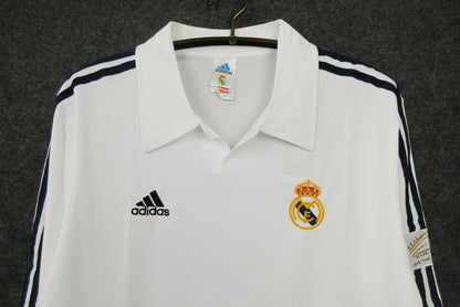 MAILLOT RETRO RÉAL MADRID DOMICILE 2002/2003 VERSION MANCHES LONGUES