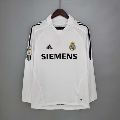 MAILLOT RÉAL MADRID DOMICILE 2005/2006 VERSION MANCHES LONGUES