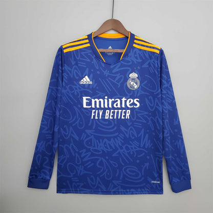 MAILLOT REAL MADRID EXTÉRIEUR 2021/2022 VERSION MANCHES LONGUES