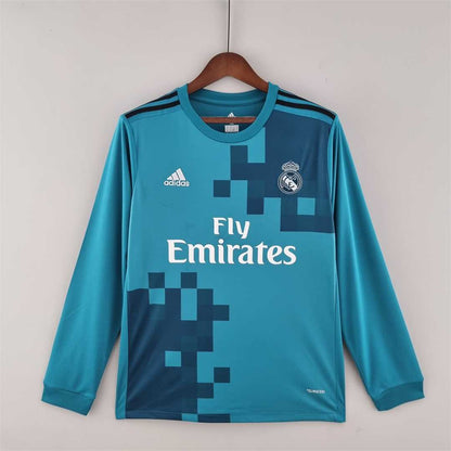 MAILLOT REAL MADRID EXTÉRIEUR 2017/2018  VERSION MANCHES LONGUES