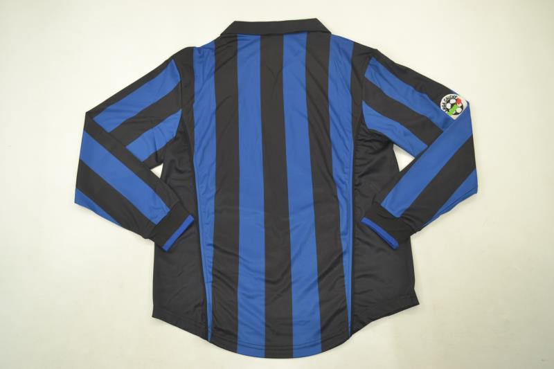 MAILLOT RETRO INTER MILAN DOMICILE 1998/1999 VERSION MANCHES LONGUES