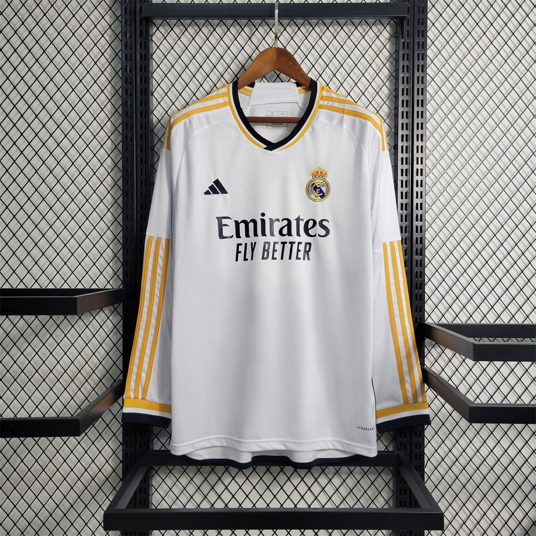 MAILLOT REAL MADRID DOMICILE 2023/2024 VERSION MANCHES LONGUES