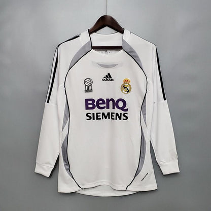 MAILLOT REAL MADRID DOMICILE 2006/2007 VERSION MANCHES LONGUES