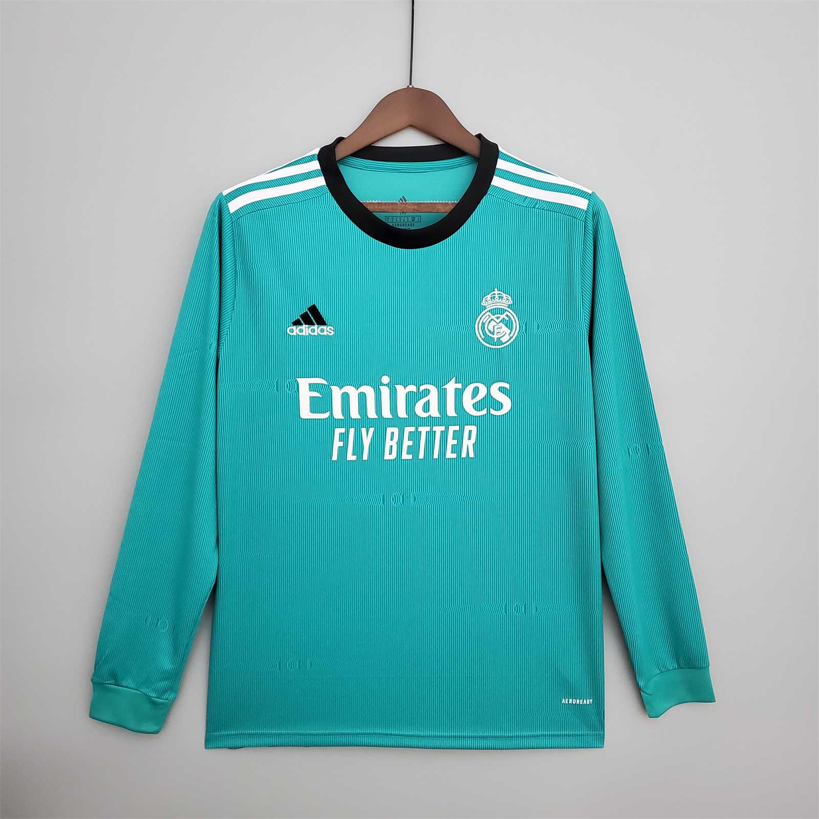 MAILLOT REAL MADRID EXTÉRIEUR 2021/2022 VERSION MANCHES LONGUES