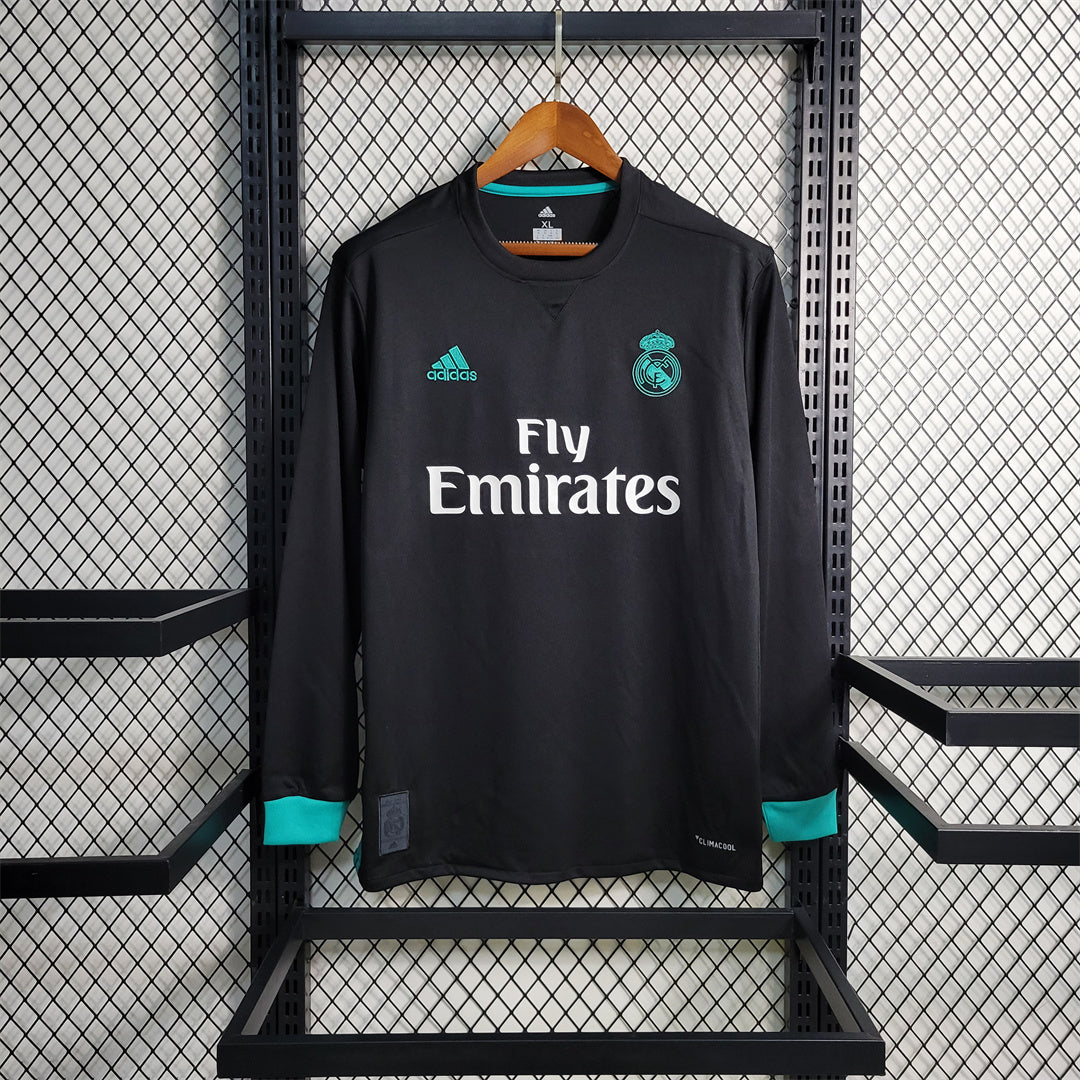 MAILLOT REAL MADRID EXTÉRIEUR 2017/2018 VERSION MANCHES LONGUES