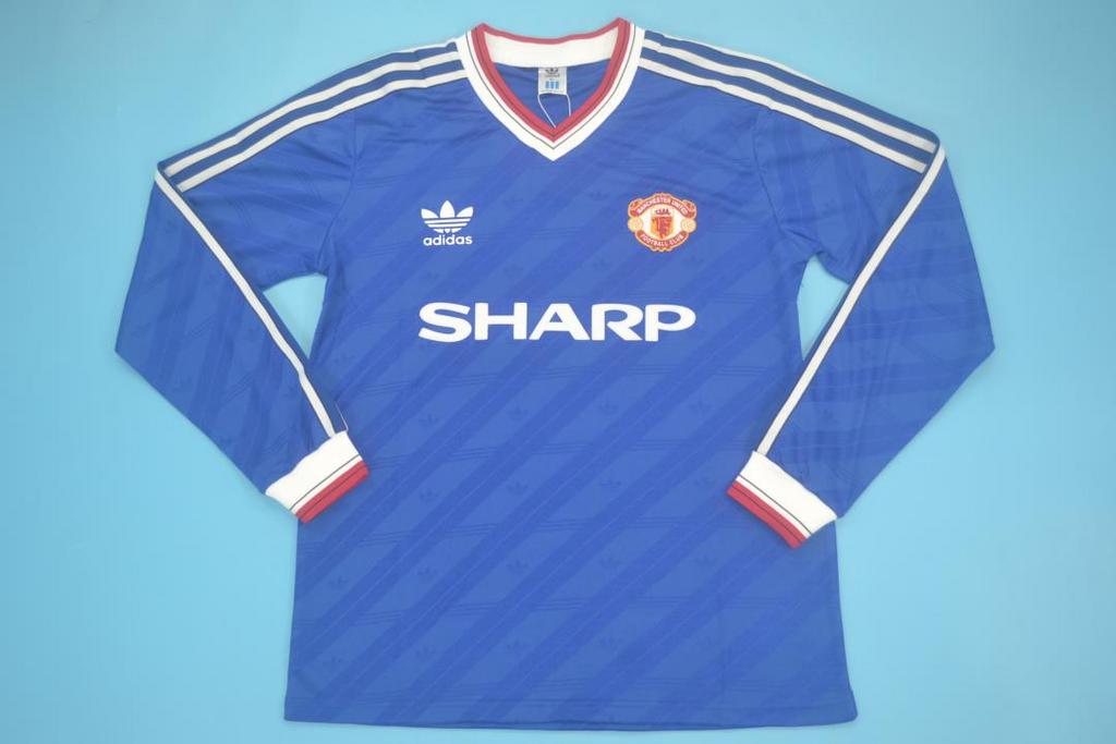 MAILLOT RETRO MANCHESTER UNITED EXTÉRIEUR 1986/1988 VERSION MANCHES LONGUES