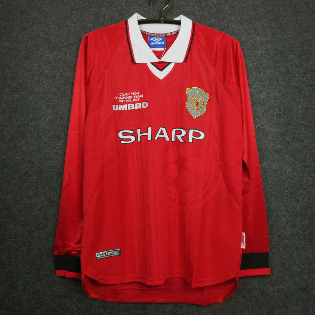 MAILLOT MANCHESTER UNITED DOMICILE 1999/2000 VERSION MANCHES LONGUES