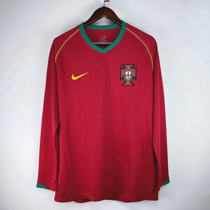 MAILLOT PORTUGAL DOMICILE 2006 VERSION MANCHES LONGUES