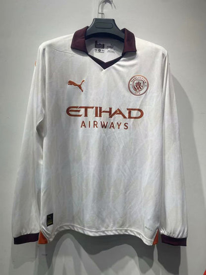 MAILLOT MANCHESTER CITY EXTÉRIEUR 2023/2024 VERSION MANCHES LONGUES